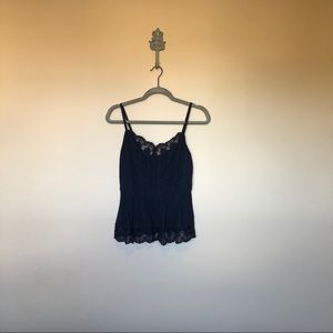 Navy Blue Lace Tank 208